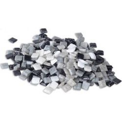 Ψηφίδες Glass Mosaic 10x10x4mm 250gr Άσπρες/Γκρι/Μαύρες