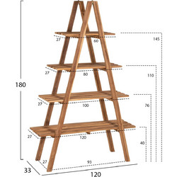 HomeMarkt Βιβλιοθήκη 120x33x180cm HM7895
