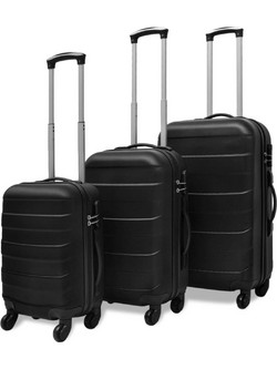 vidaXL 91141 Σετ Βαλίτσες 3τμχ Μαύρες
