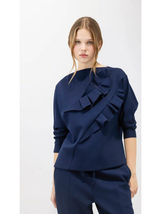 PSOPHIA Μπλούζα Neoprene με βολάν 107TSH2863-204