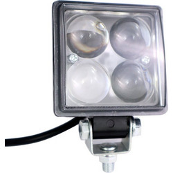 Προβολέας LED Τετράγωνος 12W 4D 10-30V Λευκό Φως
