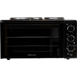 Davoline Star 4506 Black Ηλεκτρικό Φουρνάκι 38lt με 3 Εστίες και Grill