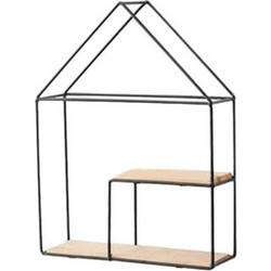 Ράφι επιτοίχιο Nextdeco minimal διπλό μαύρο Υ32,5x24,5x8εκ