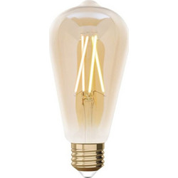 Έξυπνη λάμπα LED filament μελί ST64 E27 7,5W ρυθμιζόμενο λευκό2200-5500K Lutec Connect