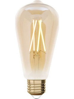 Έξυπνη λάμπα LED filament μελί ST64 E27 7,5W ρυθμιζόμενο λευκό2200-5500K Lutec Connect