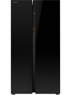 Toshiba GR-RS780WE-PGJ SBS Ψυγείο Ντουλάπα 580lt No Frost Υ179.3xΠ91xΒ69.8cm Μαύρο