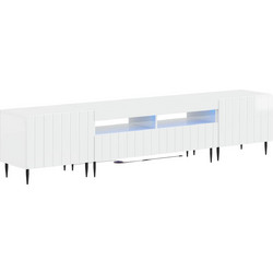 3 Τεμάχια LED Τηλεοπτική Ντουλάπα ZWOLLE Γυαλιστερό Λευκό 3416519