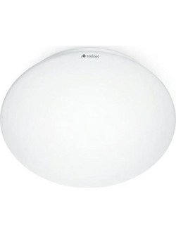 Φωτιστικό Οροφής 1xE27 Max 25W IP44 Γυαλί Οπάλ με Αισθητήρα Κίνησης 1.1W Λευκό