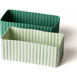Lekkabox Bento Cups Θήκες Σιλικόνης 2 τμχ (Forest)
