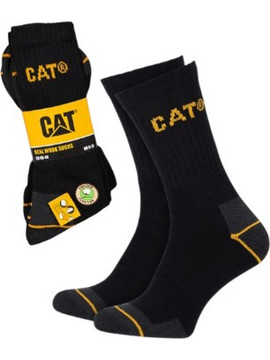 Κάλτσες εργασίας & καθημερινής χρήσης Caterpillar Black Work Σετ 3 ζευγαριών
