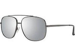 Guess GF0207 08C Ανδρικά Γυαλιά Ηλίου Aviator Μεταλλικά Μαύρα με Μαύρο Καθρέπτη Φακό