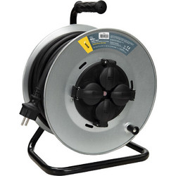 Technik Στροφείο 4 Θέσεων 2,5mm2 H07RN-F Ατσάλινο IP44 16A 40m