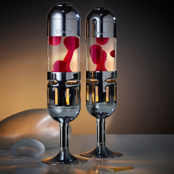 Mathmos - Κηροπήγιο Lava Lamp Pod+ Candle - Chrome - Clear/Red