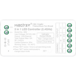 MiBoxer Led RF Controller για Μονόχρωμη+CCT Ταινία 12V-24V DC 12Α (SR2)
