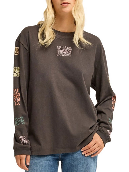 BILLABONG ADIV STAMP W LS TEE BLACK SANDS