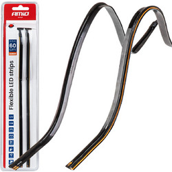 Amio - Ταινία LED COB 12V Πορτοκαλί 2x30cm Flexible Πλαϊνού Φωτισμού για Σήμανση & Εντυπωσιακό Φως - Σετ 2 Τεμ. (04574/AM)