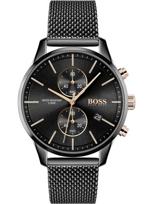 Hugo Boss Associate Ανδρικό Ρολόι Χρονογράφος με Γκρι Μεταλλικό Μπρασελέ 1513811