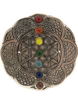 Μεταλλική Βάση για Στικ Λουλούδι της Ζωής & 7 Chakra Διάμετρος: 9 εκ
