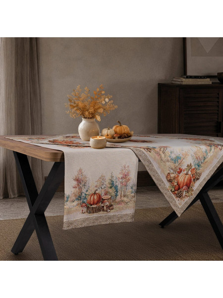 Καρέ & Τραβέρσα Ottono Σετ 2 τεμαχίων - Teoran 100x100cm & 40x100cm Μπεζ