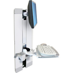 Ergotron StyleView Κάθετη Επιτοίχια Βάση Οθόνης για Θάλαμο Ασθενών έως 24" Λευκή