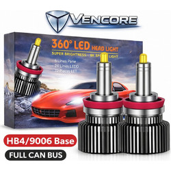 VenCore 3126-10210 - HB4 9006 - Ζεύγος Λαμπτήρων LED για Βάση HB4 9006 Κυρίως Φωτισμού Αυτοκινήτου η Μοτοσυκλέτας 45 Watt CanBus 4th Gen 18800 (9400+9400) Lumen 12-24 Volt Ψυχρό Λευκό 6000K
