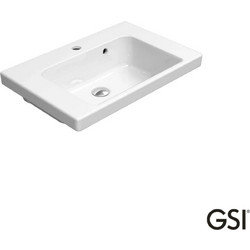 GSI Norm Ένθετος Νιπτήρας Μπάνιου Πορσελάνης 60x40cm Λευκός 500-8631-300
