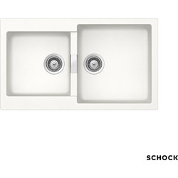 Schock Cristalite Manhattan Ένθετος Νεροχύτης Γρανίτη Αντιστρεφόμενος Ματ Superwhite 86x50cm 30290-1301