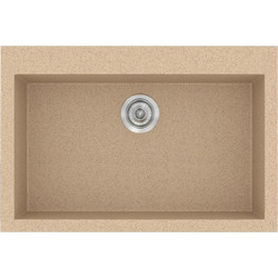 Sanitec Classic 338 Υποκαθήμενος Νεροχύτης Γρανίτη Ματ Granite Beige 70x50cm