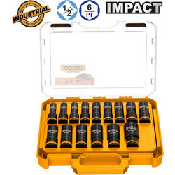 Ingco Σετ Καρυδάκια 1/2" Μακριά (15τεμ) - HKISSD12158L