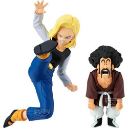 Banpresto Dragon Ball Z Match Makers Android 18 & Mr. Satan 11cm & 8cm Φιγούρα