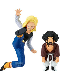 Banpresto Dragon Ball Z Match Makers Android 18 & Mr. Satan 11cm & 8cm Φιγούρα