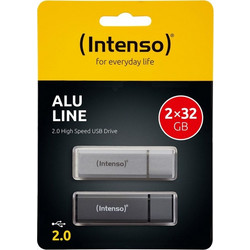 Intenso Alu Line 32GB USB Stick 2.0 με USB-A 2pcs