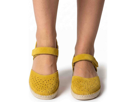 Γυναικειο Δερματινο Ανατομικο Sneaker - OVVIO ANATOMIC 0011 ΛΕΜΟΝ ΚΑΣΤΟΡΙ