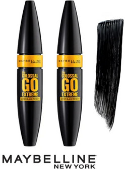 Maybelline The Colossal Go Extreme Volum' Express Leather Black Mascara για Όγκο 2x9.5ml