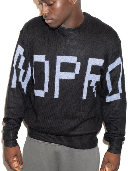 NO PROBLEMO Gradient Knit Jumper - Black