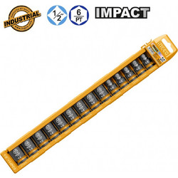 Καρυδάκια Κοντά Impact-Αέρος 1/2'' Ingco (HKISSD12146) - Σετ 14 τεμάχια HKISSD12146
