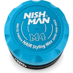 Nish Man Matte Finish Super High Hold M4 Κερί Μαλλιών Ματ 100ml