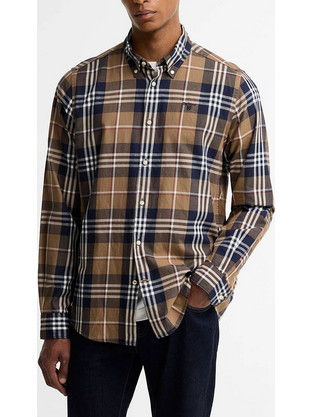 Barbour Ανδρικό Πουκάμισο Καρό Καφέ MSH5355-ST51