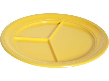 Σετ 12 τεμ. - Πιάτο 3 θέσεων Φ24cm Κίτρινο - SKU -409316