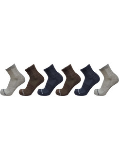 Columbia Athletic Solid Quarter Ανδρικές Κάλτσες Κοντές Dk Stone Htr Tobacco Charcoal 6Pack STCTCS