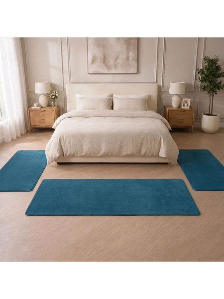 Σετ Κρεβατοκάμαρας 3τμχ Shaggy Soft Touch (2x70x130 + 1x70x200cm) J03-BLUE-SET