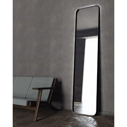 Καθρέπτης Επιδαπέδιος με Led Project Mirrors Iron Floor Curved Ματ Μαύρο 50x200cm IRON FLOOR CURVED 50X200 BLACK + LED