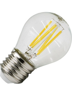 LED ΛΑΜΠΑ COG ΣΦΑΙΡΙΚΟ ΔΙΑΦΑΝΟ Ε27 6W 230V ΘΕΡΜΟ 2800K