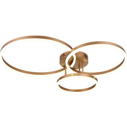 Inlight Φωτιστικό οροφής LED 75W 3CCT (by switch on base) D:80cm (6094-A-Golden)