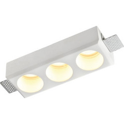 Inlight Χωνευτό τετράγωνο σποτ από γύψο 3XGU10 D:22cm (Χ0013-WH)