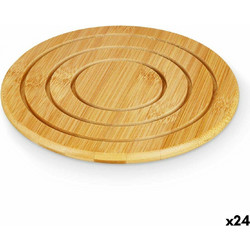 Σουπλά Kinvara Φυσικό Bamboo Στρόγγυλο 19 x 1 x 19 cm (24 Μονάδες)