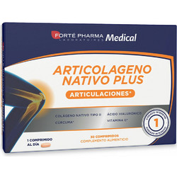 Forte Pharma Articollagen Native Plus με Υαλουρονικό Οξύ & Βιταμίνη C 30 Ταμπλέτες