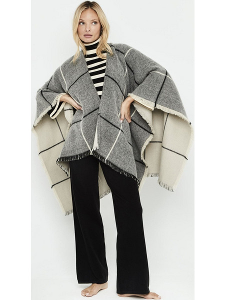 Selmark Γυναικεία Πασμίνα Poncho Διπλής Όψης A/W '26 - Multicolor