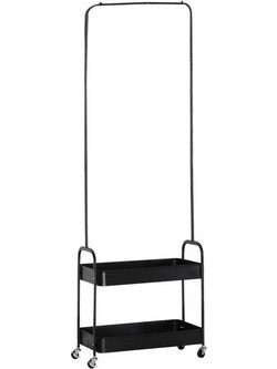 Liberta Μονόφυλλo Βεστιάριο Ρούχων Μαύρο Καφέ 56x31x152cm 18-0009