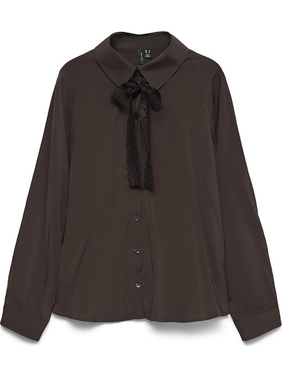 Vero Moda Γυναικείο Πουκάμισο Σοκολατί 10353321-Chocolate Torte